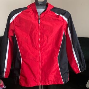 Kids red windbreaker jacket